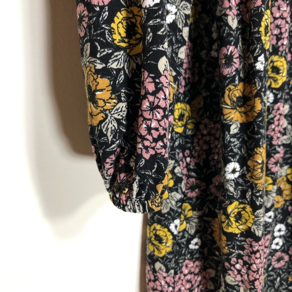 TopShop NWT Black Floral Dress / Tunic - Picture 7 of 8